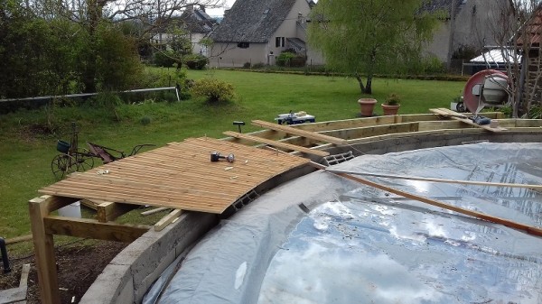 construction d'un terrasse de piscine